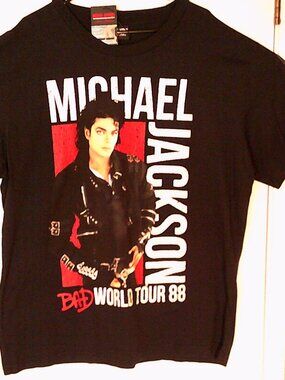 NEW SHOE PALACE "Michael Jackson BAD World Tour Tee" MEN'S BLACK TEE 2XL MJSS01
